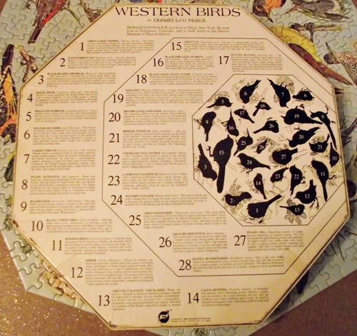 COMPLETE Springbok Octagon Okta-Puzzle Jigsaw 1968 Western Birds Malick PZL 8015 - Picture 5 of 5
