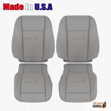 2017 - 2021 Ford F250 F350 F450 F550 XL Driver Passenger Vinyl Seat Cover Gray