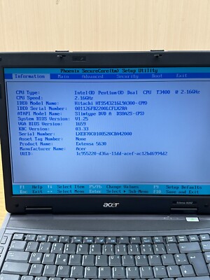 Acer Extensa 5630Z 15,4'' Notebook / Dual Core T3400 / ohne HDD / 4GB Laptop