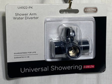 Delta Universal Shower Arm 3 Way Water Diverter U4955-pk Chrome Metal