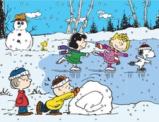 RoseArt Peanuts - Ice Skating At The Pond 100 Piece Jigsaw Puzzle