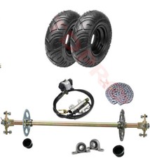 29" Rear Axle Kit 6" Wheels  Brake Assembly for Go Kart Quad Trike Buggy ATV