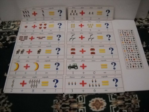 Juegos de cartas de juego de números vintage con tarjetas laminadas para número y conteo 1994 nuevos - Imagen 8 de 12