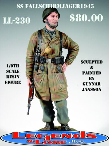LL-230 Fallschirmjager 1945, 1/9th (200mm) scale resin figure. - Picture 1 of 9