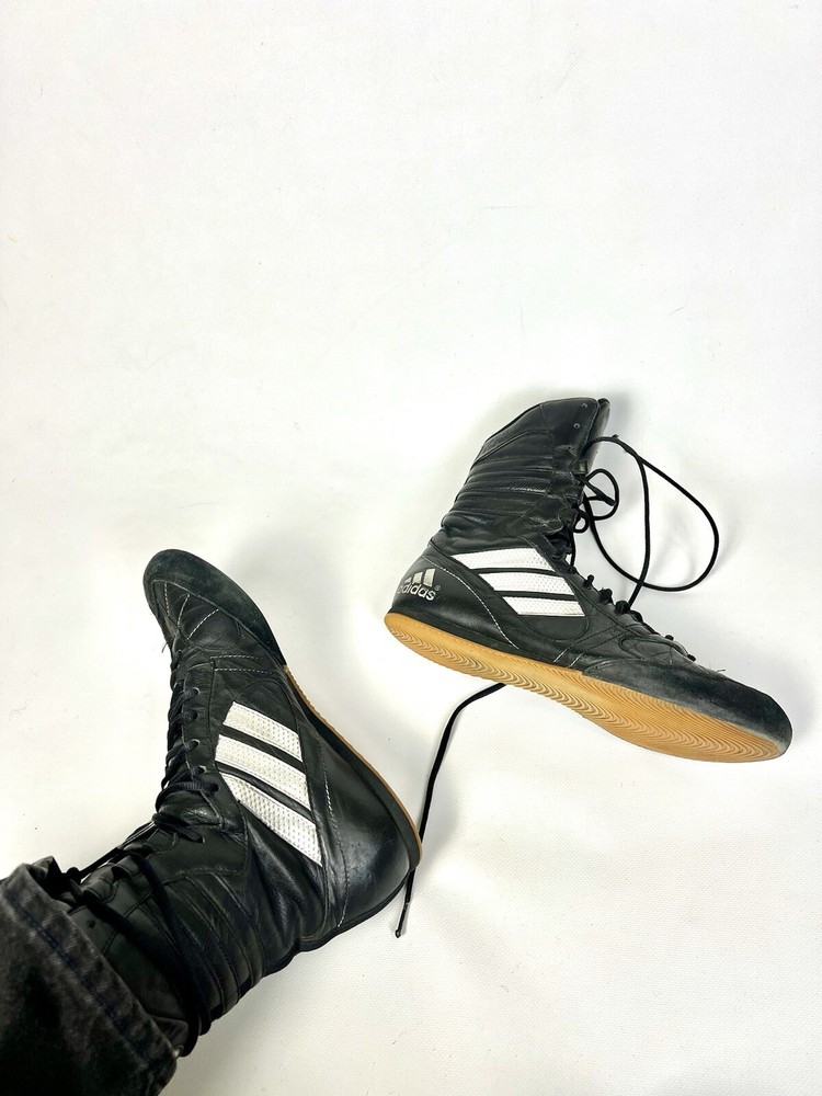 Vintage Adidas Boxer Wrestling Y2K Leather High Sneakers Size US 9,5