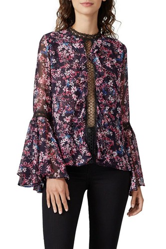 MISA Los Angeles Divya Floral Blouse (Top), Size XS, NWT - Picture 5 of 10