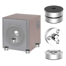 4sets 39mm Aluminium Steel Ball Anti-shock Speaker Isolation Stand Feet Base Pad