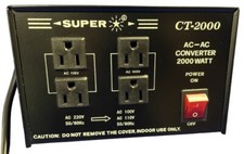 Super Star CT-2000, 2000Watt 220VAC to 110VAC Power Convertor, Great Cond-PreOwn