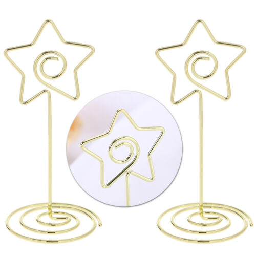 10pcs 8.5cm Five-pointed Star Memo Photo Stand Holder Paper Note Clips for - Picture 1 of 15
