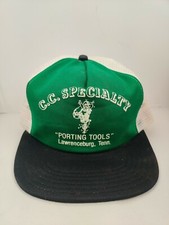 VTG USA MADE C C Specialty Porting Tools Trucker Hat Snapback Cap Vintage NOS