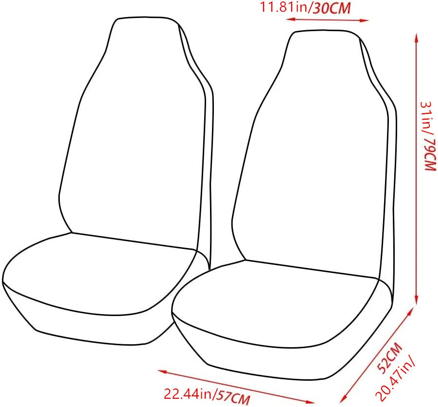 Cubiertas de asiento con cubo de respaldo alto cuatro estaciones cubiertas protectoras de asiento delantero para automóvil Foto 2 de 4