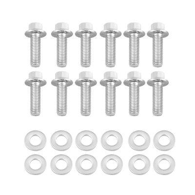 Stainless Steel Exhaust Manifold Header Bolts Kit Fit for LS1 LS2 LT1 LS35R