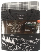 Cuddl Duds Pajama Set Men Small Relaxed Fit Pockets Tee Pants Camping NWT