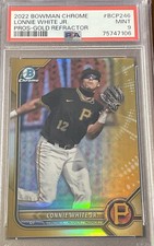 2022 Bowman Chrome Lonnie White Jr #BCP-246 Gold Refractor /50 PSA 9 Mint