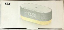 HOUSBAY TS3 3 in 1 Sound Machine Alarm CLock  Wireless Charger White noise Blu