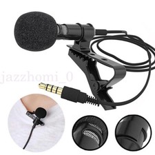 3.5mm Lavalier Mini Clip-on Lapel Mic Microphone For Mobile Phone PC Recording