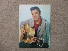 Elvis Presley with his guitar. Original 1950s colour 10 x 7 " picture.