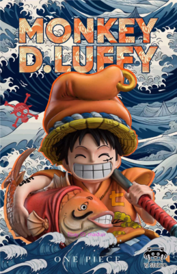 Monkey D Luffy Fish Resin YZ Studio One Piece Collectibles 7cm | eBay