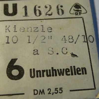 PIECE HORLOGERIE REVEIL KIENZLE 10 1/2'' 48/10 A S.C. AXE DE BALANCIER