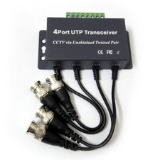 Transceptor CCTV pasivo coleta macho 4 canales balun BNC transmisión RJ45