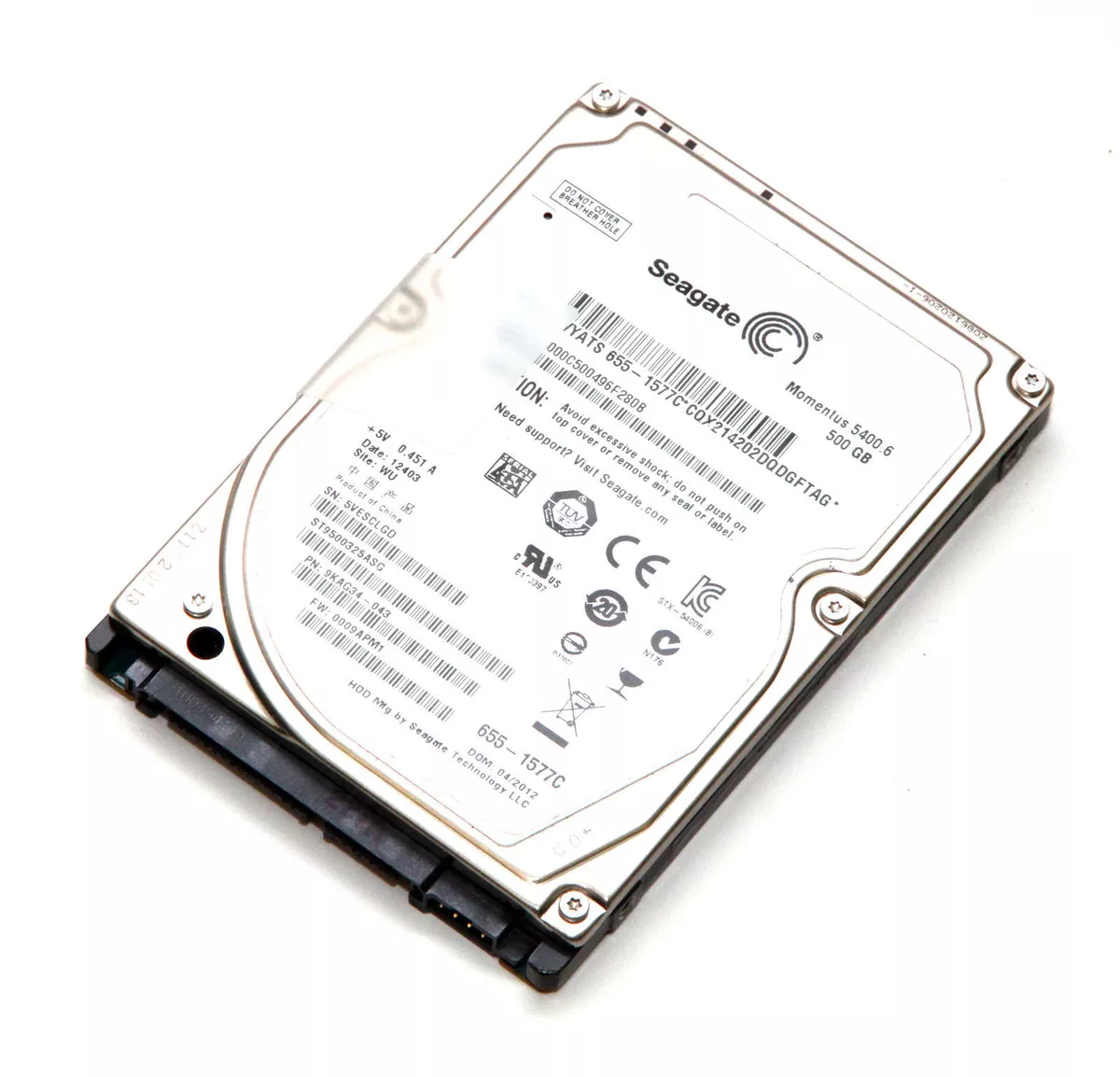 500GB Seagate 2.5&#034; SATA Laptop Apple Macbook Pro 2011/12 655-1577C | eBay