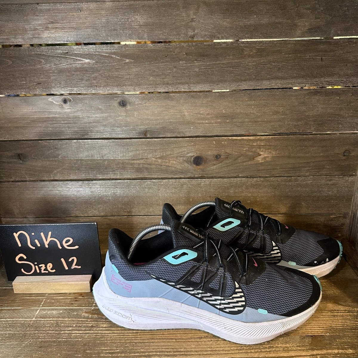 Womens Nike Winflo 7 Shield Obsidian Mist Black Running Shoes Sneakers Size  12 | eBay