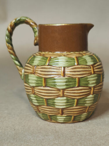 ░  TAYLOR AND TUNNICLIFFE c.1888 SMALL BASKET WEAVE PITCHER 152070 - Picture 1 of 7