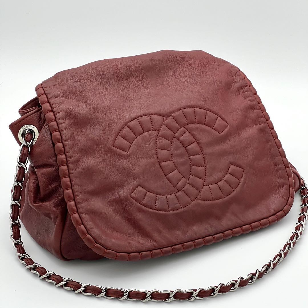 CHANEL Double Chain Flap Bag Semi-Shoulder Style PG4QZG