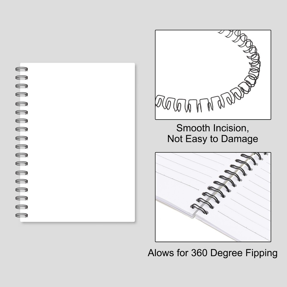 10mm (3/8″) Double Loop Wire Binding Combs, 50 Pcs, 3:1 Pitch, Black ...
