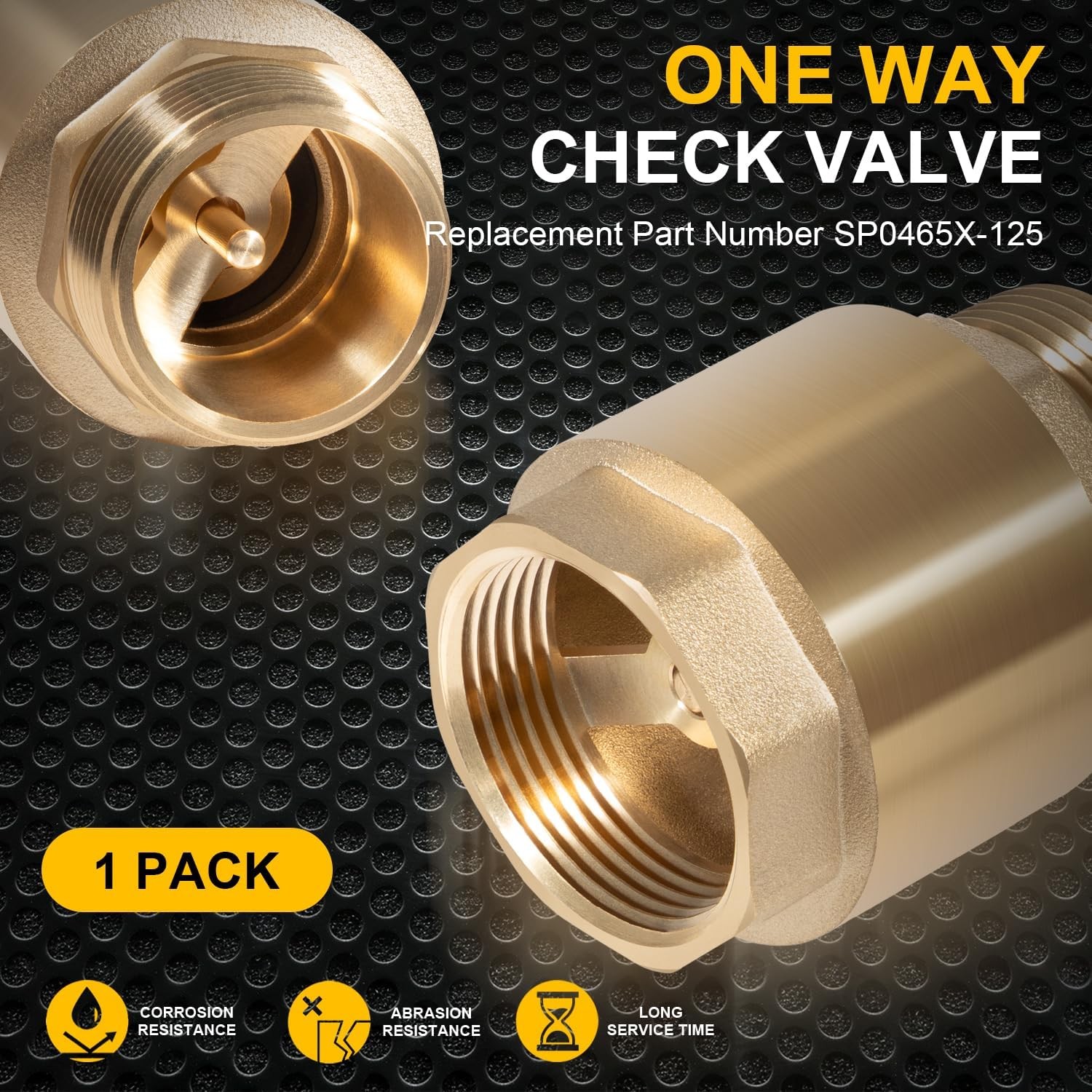 for SP0465X-125 One Way Brass Check Valve, 1-1/4" NPT male in/ 1-1/4" FNPT out