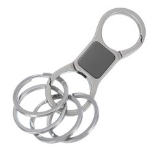 Quick Release Keychain, Car Keychain Organizer Clips with 4 O Rings, Pearl Color