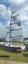 RS 400 asymmetric sailing Dinghy & trolleys At Queen Mary's SC London