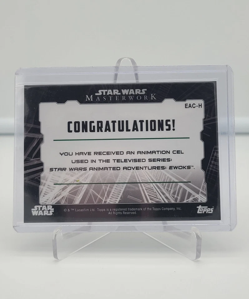 2017 Topps Star Wars Masterwork Original Animation Cel Relics Ewoks 1/1 - Image 2 of 2