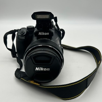 Nikon Coolpix P1100 Digital Camera Black w/ Lens Filter, Cap & Hood + Charger