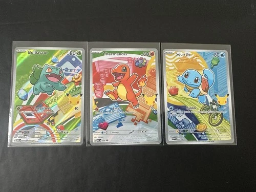 30th Anniversary First Partner Promo Set Charmander, Squirtle, Bulbasaur