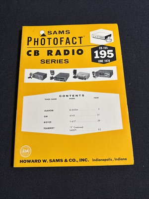 #ad #ad SAMS Photofact CB Radio Series Manual CB 195 June 1978 $5.99