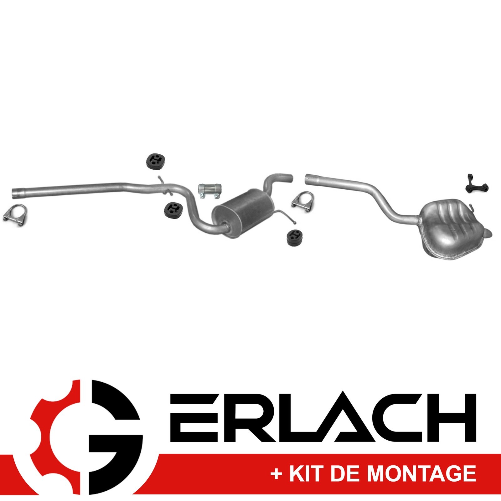 Silencieux d'échappement pour VW Golf V VI Variant et Jetta III 1.4 1.6 - Modèle 5280 standard