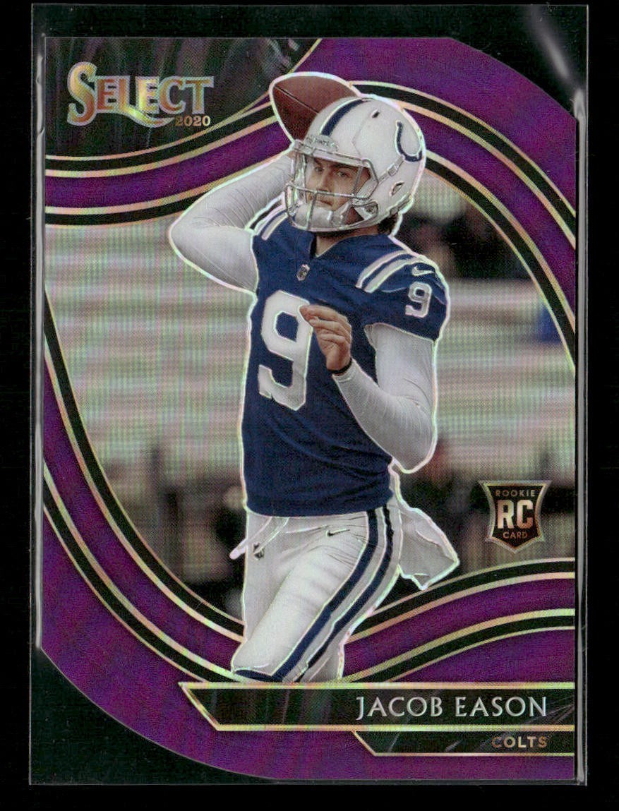 2020 Panini Select #348 Jacob Eason Purple Prizm Die Cut