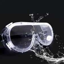 Adults Safety Transparent Goggles Lab Work Eye Protective Eyewear Clear Glasses
