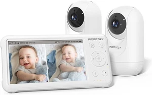 Momcozy Baby Monitor with 2 Cameras 5’’ 1080P Split Screen Video Baby Monitor