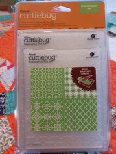 NEW Cricut Cuttlebug embossing folders, Decorative Tile Set, 4 folders, 2001395