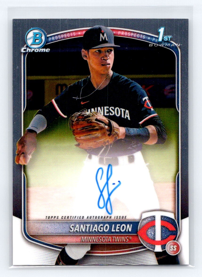 2025 Bowman Chrome 1st Auto #CPA-SL Santiago Leon Minnesota Twins