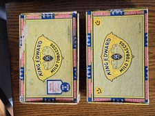 King Edward Cigar Boxes Imperial Lot Of 2 EMPTY Vintage