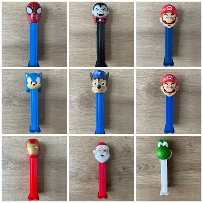 PEZ Spender Super Mario Yoshi Sonic Iron Man Spider Man Chase Vampir Santa Claus