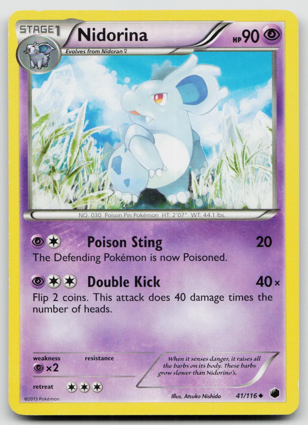 LP Nidorina 41/116 Uncommon Plasma Freeze Pokemon