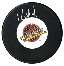 Kirk McLean Autographed Vancouver Canucks Flying Skate Puck NO TARIFFS