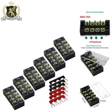 Pre-Insulated Terminal Blocks with Covers - 12pcs 4 Positions for Safe Wiring