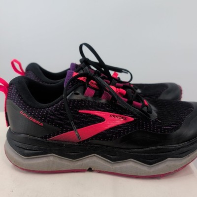 Brooks Caldera 5 Trail 120341-1B-02 Lace-Up Running Sneakers Black Pink 7.5 B