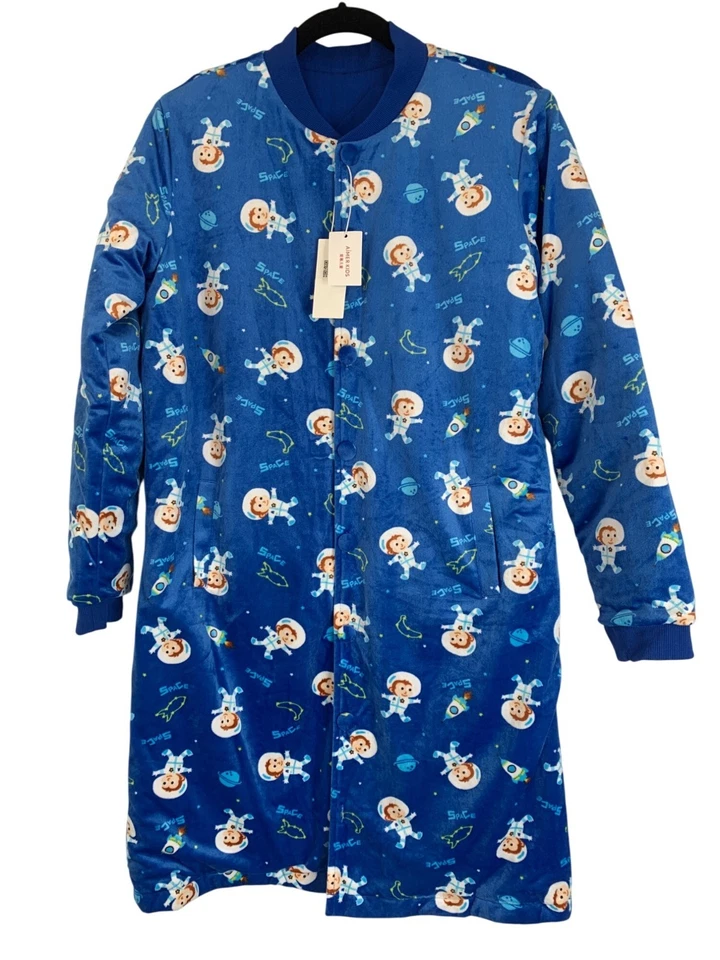 Boys Youth Velour Robe Size Large Space MWT Blue - Image 2 of 4