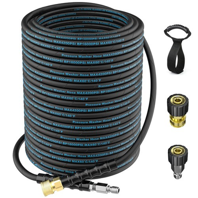 #ad 100 Ft Pressure Washer Hose Power Washer Hose Attachment with 3 8#x27;#x27; Quick Co... $128.64